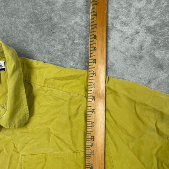 Columbia Mens Yellow Short Sleeve Button-Up Shirt L Modal Blend 6354 - Picture 5 of 7